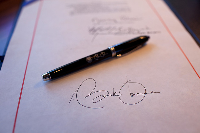 Government presidential signature