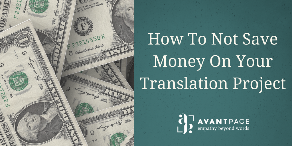 not save money translation project