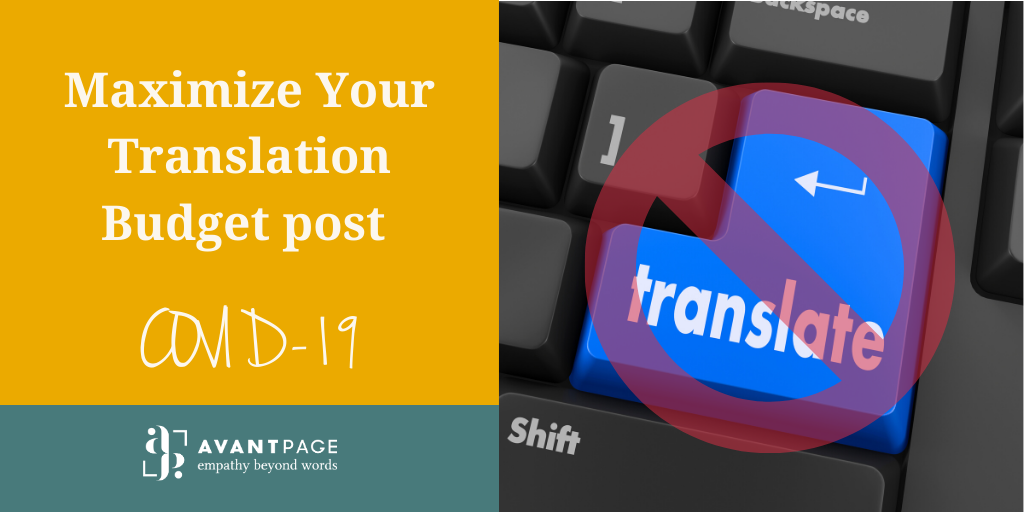 Maximize Your Translation Budget post COVID-19