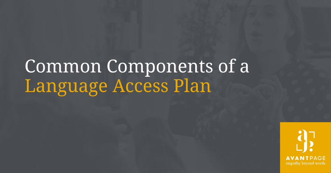 Common Components of a Language Access Plan